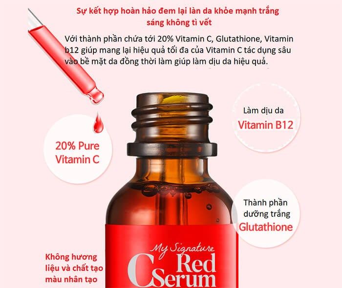 Tinh Chất Dưỡng Trắng Tiam My Signature Red C