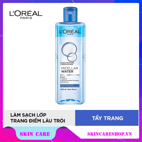 Nước Tẩy Trang L'Oreal 3 In 1 Micellar Làm Sạch Sâu 400ml