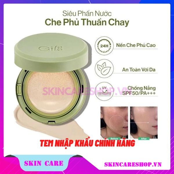 Siêu Phấn Nước Gilaa Vegan Super Glow Cushion SPF50+ PA++++ 15g