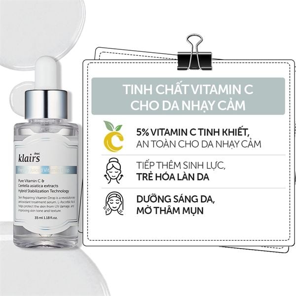 Serum Dưỡng Trắng Klairs Freshly Juiced Vitamin Drop 35ml