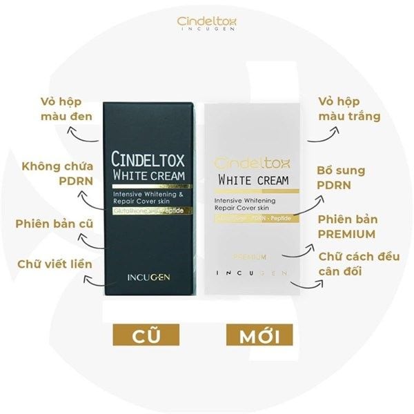Kem Dưỡng Incug-En Cindel Tox Intensive Whitening & Cover 50ml