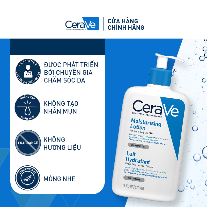 Sữa dưỡng giúp dưỡng ẩm dành cho da khô Cerave Daily Moisturizin Lotion