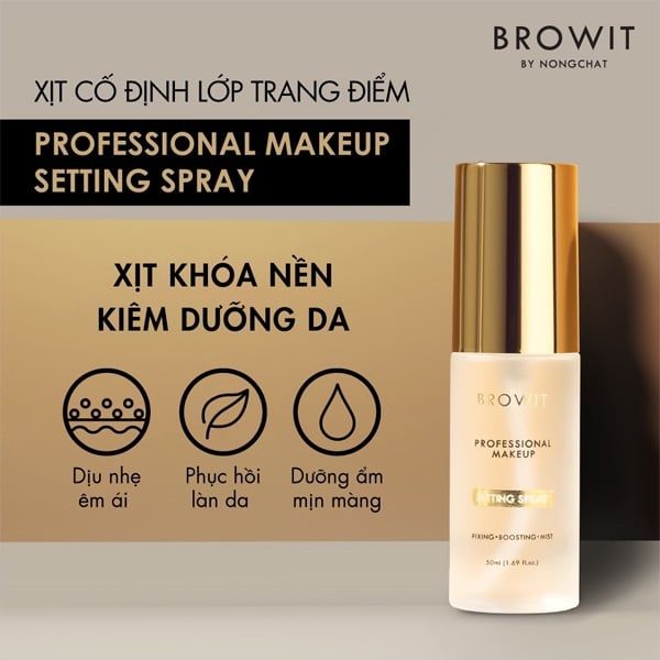 Xịt Khóa Nền Makeup Browit Professional Setting Spray 50ml