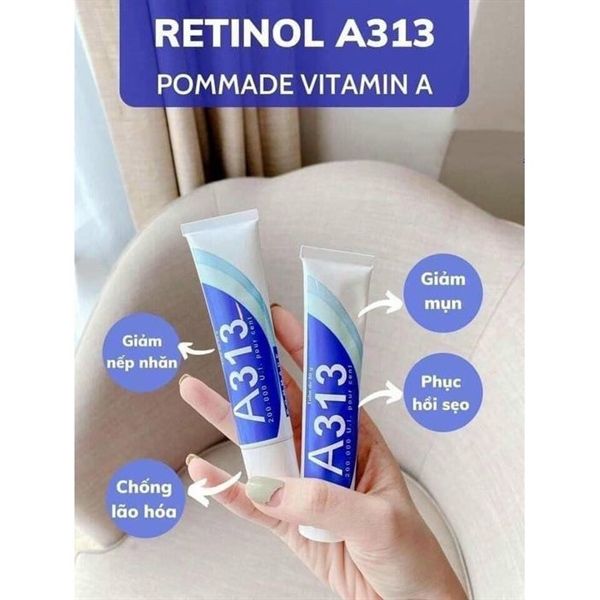 Kem Ngừa Mụn, Chống Lão Hóa, Giảm Nếp Nhăn A313 Pommade Retinol Cream 50g