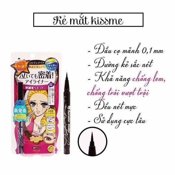 Kẻ mắt Chống Trôi KissMe Heroine Make Smooth Liquid Eyeliner
