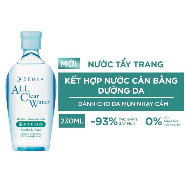 Nước Tẩy Trang Senka All Clear Water Acne Care