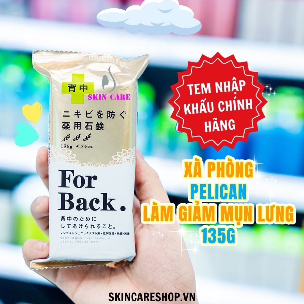 Xà phòng hỗ trợ Trị mụn lưng Pelican For Back Medicated