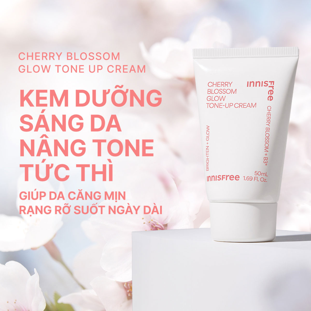 Kem Dưỡng Ẩm innisfree Nâng Tông Da Hoa Anh Đào Jeju Cherry Blossom Tone Up Cream 50ml