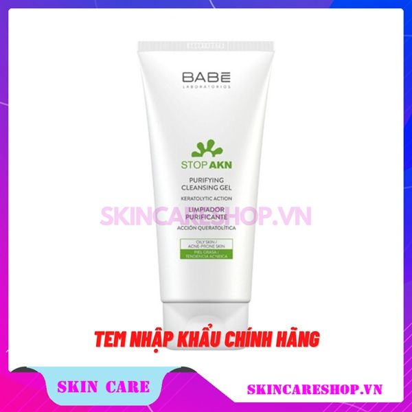 Sữa rửa mặt Babe Stop AKN Purifying Cleansing Gel 200ml