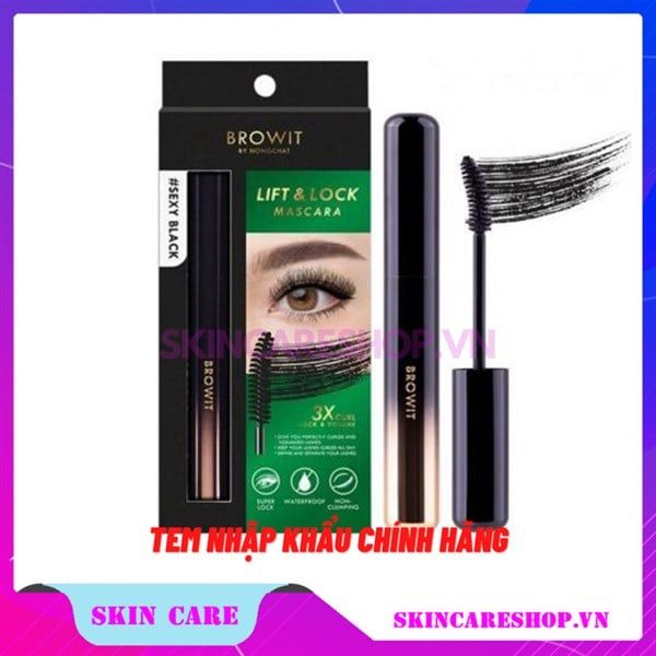 Mascara Siêu Cong Mi Gấp 3 Lần Browit By Nong Chat Lift & Lock 6g