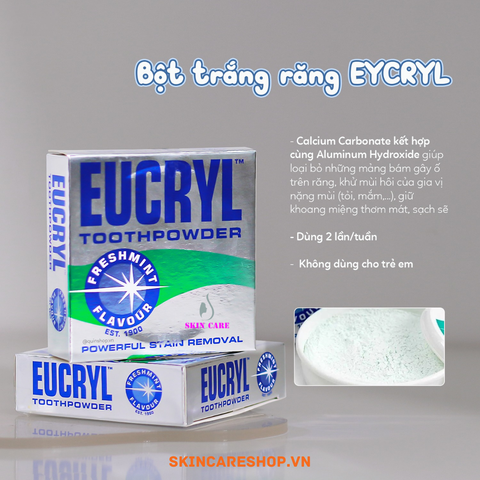 Bột Đánh Răng Tẩy Trắng Eucryl Toothpowder 50g