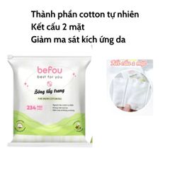 Bông Tẩy Trang Befou Pure Snow Cotton Pad 234 Miếng