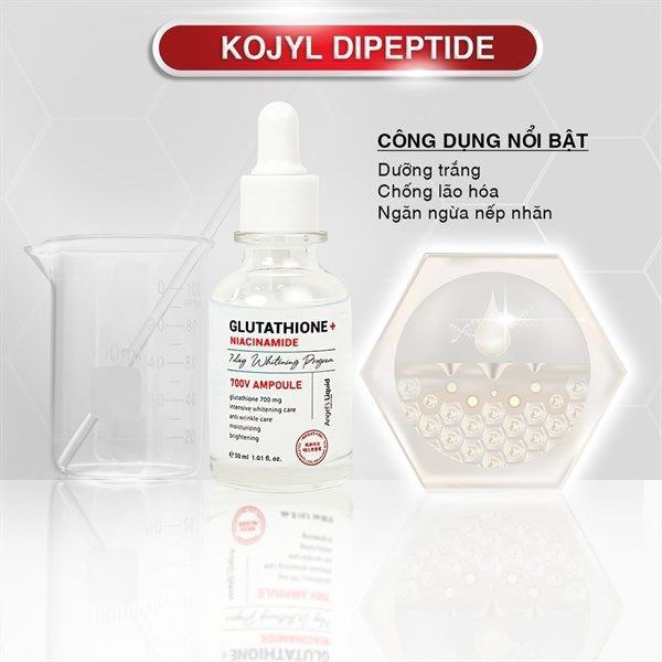 Tinh Chất Điều Trị Thâm Nám Angel’s Liquid Niacinamide 5% + Glutathione 700mg V-Ampoule 30ml