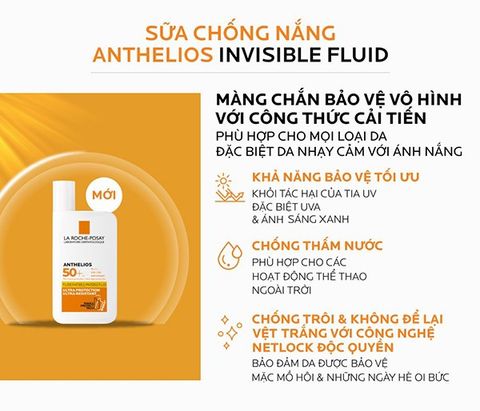 Sữa Chống Nắng La Roche-Posay Anthelios UVMune 400 Fluide Invisible Fluid SPF50+ 50ml