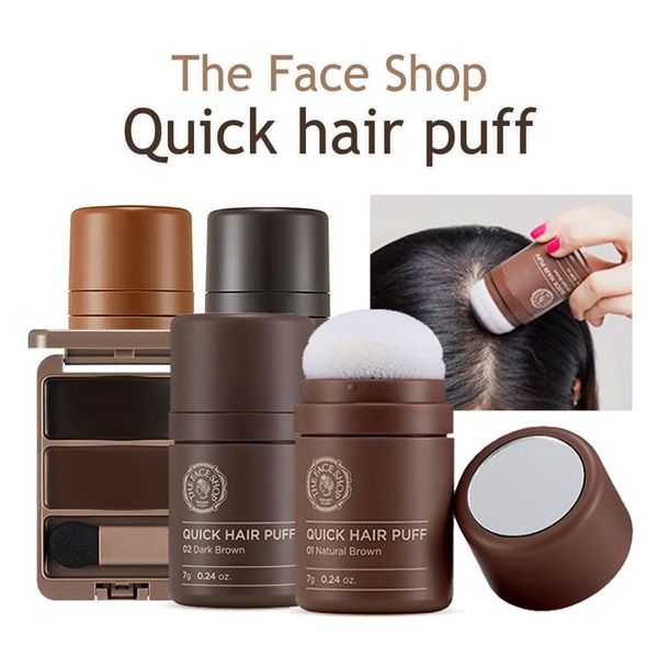 Che khuyết điểm tóc The Face Shop Quick Hair Puff 7g - 02 Dark Brown