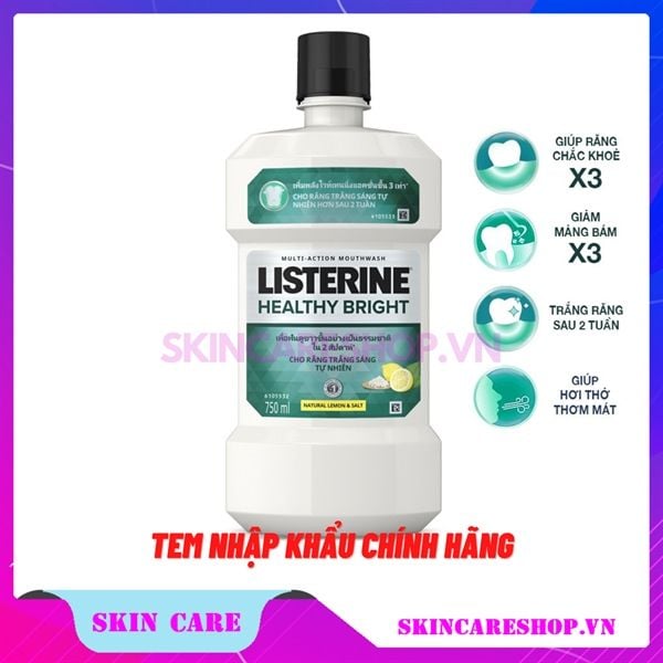 Nước Súc Miệng Listerine Healthy Bright Multi-Action Mouthwash