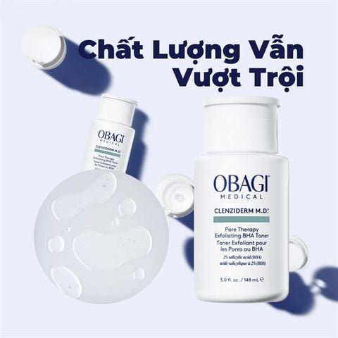 [Phiên bản mới] Toner BHA giảm mụn Obagi Medical Clenziderm M.D. Pore Therapy Exfoliating 148ml
