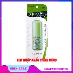 Lăn Khử Mùi Soft Stone W Double Deodorant Color Control Đá Khoáng Xanh 20g