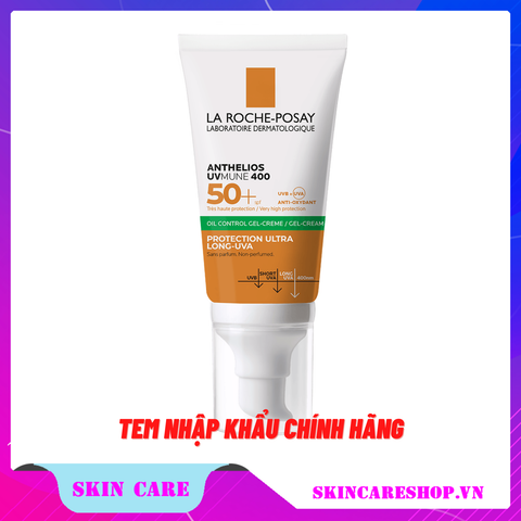 Kem Chống Nắng Kiểm Soát Dầu La Roche-Posay Anthelios UVMune 400 Oil Control Gel-Cream SPF50+ 50ml