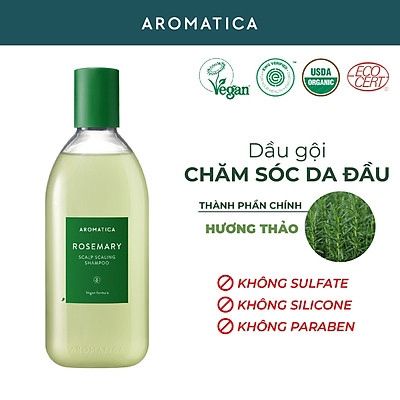 Dầu Gội Hương Thảo Ngăn Rụng Tóc Aromatica Rosemary Scalp Scaling Shampoo 400ml
