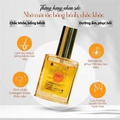 Tinh dầu dưỡng tóc Olexrs Hairsalon Pure 100% Argan Oil Collagen Complex Hair Repair Oil 80ml