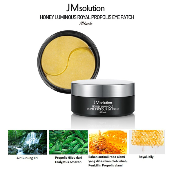 Mặt Nạ Mắt JMSolution Honey Luminous Royal Propolis Eye Patch Black 90g/60pcs