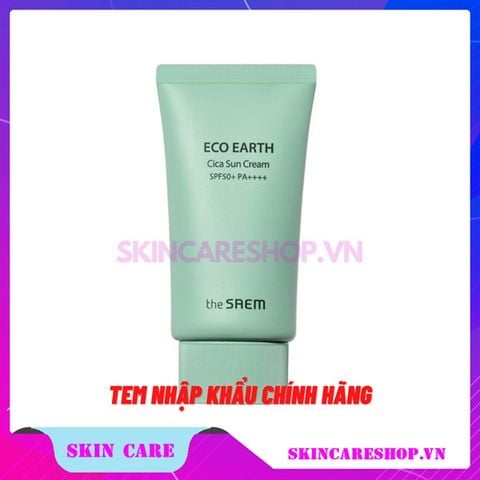 Kem Chống Nắng Nâng Tông The Saem Eco Earth Extra Cica Sun Cream 50g