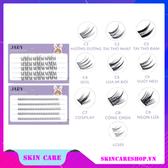 Lông Mi Cụm Có Sẵn Keo Jary Pro Cluster Lashes Hộp Nhựa 6 Hàng