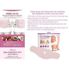 Set 5 Miếng Dán Tan Mỡ Bụng Ttmary Spa Gelpatch
