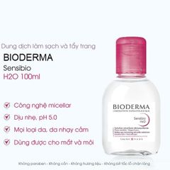 Nước tẩy trang Bioderma Micellar Sensibio H2O 100ml