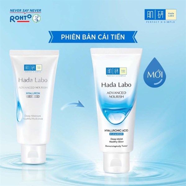 Kem Rửa Mặt Hada Labo Advanced Nourish Hyaluronic Acid Cleanser 80g