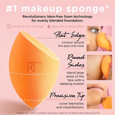 Mút Trang Điểm Real Techniques Miracle Complexion Sponge + Hộp Đựng Du Lịch