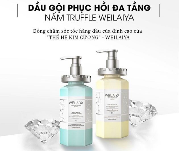 Bộ dầu gội phục hồi đa tầng Nấm Truffle Weilaiya 450ml