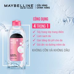 Nước Tẩy Trang Maybelline 4 Trong 1 Không Cồn Cho Mọi Loại Da 400ml