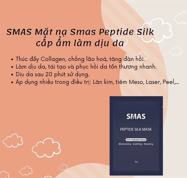 Mặt nạ SMAS Peptide Silk Mask 24h Hydration Boost 25g