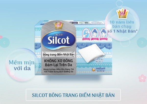 Bông tẩy trang Unicharm Silcot 82 miếng