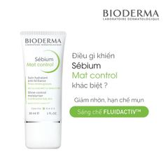 Kem Dưỡng Ẩm Kiềm Dầu, Ngừa Mụn Bioderma Sebium Mat Control 30ml