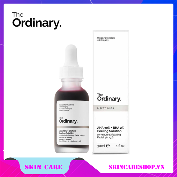 Tinh Chất trị mụn The Ordinary AHA 30% + BHA 2% Peeling Solution 30ml