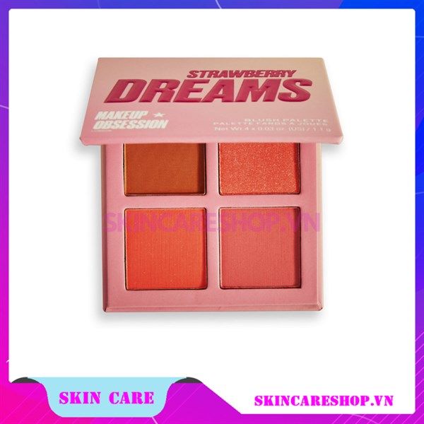 Bảng phấn má Revolution Blush Palette Makeup Obsession 4x1.1g