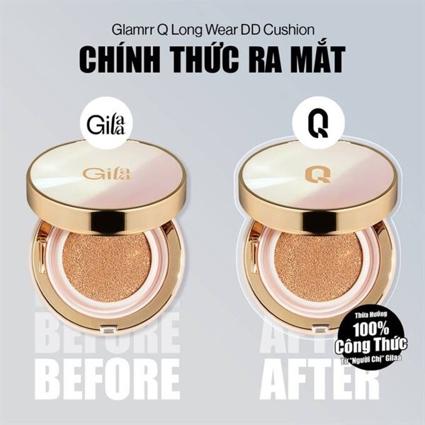 Phấn Nước Gilaa Glamrr Q Long Wear DD Cushion - SPF50+/PA+++ 13g