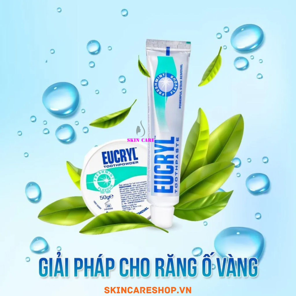 Kem Đánh Răng Tẩy Trắng Eucryl Toothpaste 62g