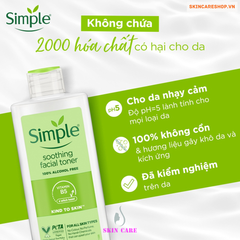 Nước Hoa Hồng Cho Da Nhạy Cảm Simple Soothing Facial 200ml