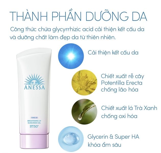 Gel Chống Nắng Anessa Brightening Uv Sunscreen Gel SPF50+ PA++++ 90g