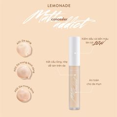 Kem che khuyết điểm kiềm dầu bền màu Lemonade Matte Addict Concealer 3g