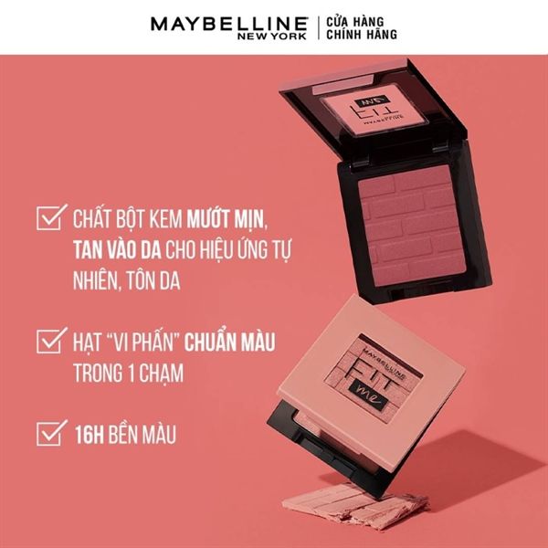 Má Hồng Dạng Nén, Mịn Lì Chuẩn Màu Maybelline Fit Me Mono Blush