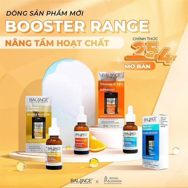 Tinh Chất Cấp Ẩm, Dưỡng Da Căng Bóng Thế Hệ Mới BALANCE 2% HA + 3% Ceramide Double Booster Serum 30ml