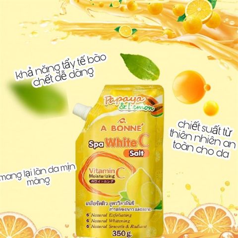 Muối Tắm Tẩy Tế Bào Chết Dưỡng Ẩm Làm Mịn Sáng Da A Bonne Spa White C Salt 350g