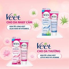Kem Tẩy Lông Veet Hair Removal Cream Silk & Fresh 50g