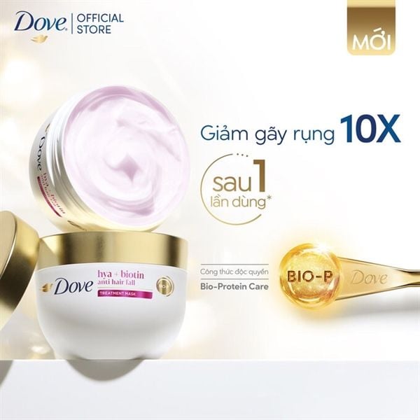 Kem Ủ Dove Ngăn Gãy Rụng Tóc Hyaluronic Acid và Biotin Hũ 300ml