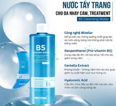 Nước Tẩy Trang Phục Hồi Cho Da Nhạy Cảm Pretty Skin B5 Cleansing Water 500ml